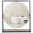 Зеркало Qtap Taurus 700х850х140 Black/Whitish oak с LED-подсветкой QT2478ZP800BWO