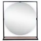 Зеркало Qtap Taurus 700х850х140 Black/Whitish oak с LED-подсветкой QT2478ZP800BWO