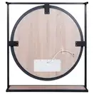 Зеркало Qtap Taurus 700х850х140 Black/Whitish oak с LED-подсветкой QT2478ZP800BWO