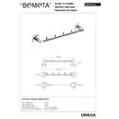 104105112 Omega Тримач з гачками Bemeta Чехія (104105112)