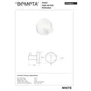 Гачок 104106024 White  Bemeta Чехія