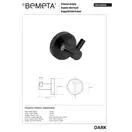Гачок подвійний  104106030 Dark Bemeta Чехія