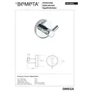 104106032 Omega Гачок подвійний, Bemeta (104106032)
