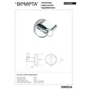 104206032 Omega Гачок подвійний, Bemeta (104206032)