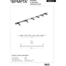 104606115 NEO: Планка з 6-ю гачками Bemeta Чехія (104606115)