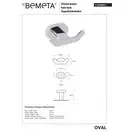 Гачок подвійний 118406031 OVAL:  Bemeta Чехія