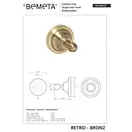 144106137 Retro Гачок бронза, Bemeta (144106137)