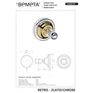 144206138 Retro Гачок(золото/хром), Bemeta (144206138)