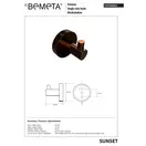 Гачок Amber (155106022), Bemeta