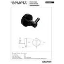 Гачок подвійний Graphit (156106032), Bemeta