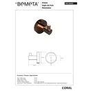 Гачок Coral (158106022), Bemeta