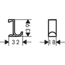 Гачок для рушників Hansgrohe WallStoris 2шт, 3,9x3,2x1,8 см, Matt White (27914700)