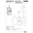 101113091 Niva: Щітка підвісна, нержавіюча Bemeta Чехія (101113091)