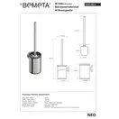 102313075 NEO: Щітка WC(біла) з тримачем,хром Bemeta Чехія (102313075)
