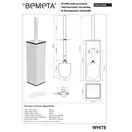 102913094 White Йоржик для унітазу підлоговий Bemeta Чехія (102913094)
