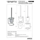 104113102 Omega Туалетна щітка з тримачем (скло)   Bemeta (104113102)