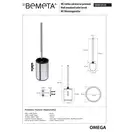 Туалетна щітка 104913122 Omega з тримачем настінна (метал) Bemeta Чехія