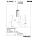 118113092 Plaza Туалетна щітка висока біла з тримачем(метал), Bemeta (118113092)