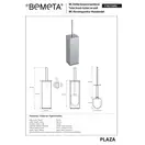 Туалетна щітка 118213092 PLAZA  з тримачем Bemeta Чехія