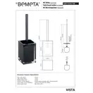 120113316-100 Vista: Щітка WC підлогова; чорний Bemeta Чехія (120113316-100)