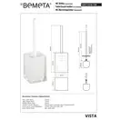 120113316-104 Vista: Щітка WC підлогова; білий Bemeta Чехія (120113316-104)