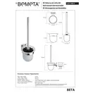 Тримач щітки 132113017 Beta для унітаза Bemeta Чехія