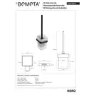 Щітка для унітазу  135013010 Nero з настінним тримачем (скло) Bemeta Чехія
