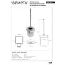 Щітка для унітазу з тримачем  VIA 135013012  Bemeta Чехія