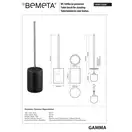 145613320 Gamma Йоршик для унітазу Bemeta Чехія (145613320)