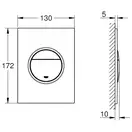 Grohe NOVA Cosmopolitan клавиша смыва, цвет матовый хром (37601P00)