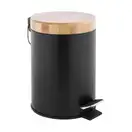 Корзина для мусора YOKA BIN BLACK BAMBOO 3л. для ванной комнаты (CH.BIN-BLK)