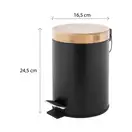Корзина для мусора YOKA BIN BLACK BAMBOO 3л. для ванной комнаты (CH.BIN-BLK)