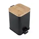 Корзина для мусора YOKA SIDO BLACK BAMBOO 3л. для ванной комнаты (CH.SIDO-BLK)