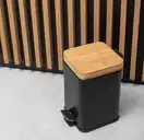 Корзина для мусора YOKA SIDO BLACK BAMBOO 3л. для ванной комнаты (CH.SIDO-BLK)