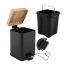 Корзина для мусора YOKA SIDO BLACK BAMBOO 3л. для ванной комнаты (CH.SIDO-BLK)