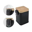 Корзина для мусора YOKA SIDO BLACK BAMBOO 3л. для ванной комнаты (CH.SIDO-BLK)