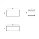 Структура из алюминия в комплекте с полкой 95 x 47 х h37,5 см Catalano Horizon, Inox scotch-brite (5S1005000) фото 2 Aquada.com.ua