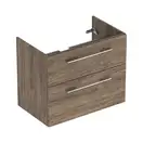 Тумба под раковину Geberit Selnova Square, slim rim 80 см, орех тёмный 501.210.00.1