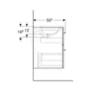 Тумба под раковину Geberit Selnova Square, slim rim 80 см, орех тёмный 501.210.00.1