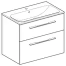 Тумба с раковиной Geberit Selnova Square slim rim 80 см, лава матовая (501.241.00.1)
