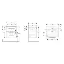 Тумба с раковиной Geberit Selnova Square slim rim 80 см, лава матовая (501.241.00.1)