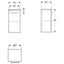 Шкафчик Geberit Selnova Square 33 х 29,7 х h65 см, орех светлый (501.275.00.1)