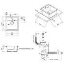 Кухонная мойка Qtap CS 5046 Beton (QT5046BET502)