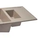Кухонная мойка с дополнительной чашей Qtap CS 7648 Beige (QT7648BEI551)