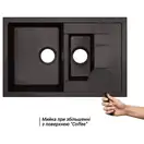 Кухонная мойка с дополнительной чашей Qtap CS 7648 Coffee (QT7648COF551)