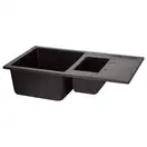 Кухонная мойка с дополнительной чашей Qtap CS 7648 Coffee (QT7648COF551)