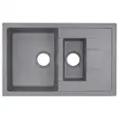 Кухонная мойка с дополнительной чашей Qtap CS 7648 Grey (QT7648GRE471)