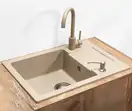 Кухонна мийка REA NILS BEIGE набір 5в1 (ZLE-00102)
