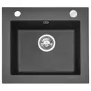 Гранитная кухонная мойка REA WEST BLACK METALIC (ZLE-00121)