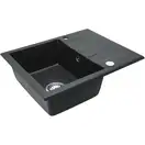 Гранитная кухонная мойка REA NORTH BLACK пятнистая (ZLE-00125)
